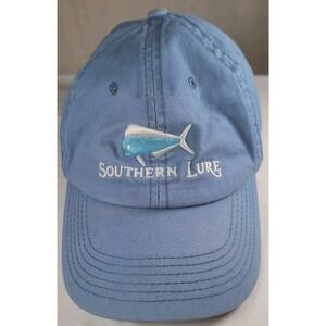 Southern Lure Logo Baseball Hat Cap Strapback Blue & White Embroidered Mahi Mahi